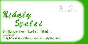 mihaly szelei business card