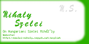 mihaly szelei business card